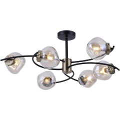 Изображение товара Потолочная люстра Omnilux Moncalvo OML-95307-06 стиль лофт с стеклянными плафонами и 6 светодиодным