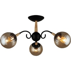 Изображение товара Потолочная люстра Reluce 04886-0.3-03 BK+WOOD