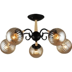 Изображение товара Потолочная люстра Reluce 04886-0.3-05 BK+WOOD