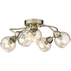 Изображение товара Потолочная люстра Velante 216-507-05 бронза янтарь для кухни 5 ламп