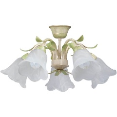 Изображение товара Люстра на штанге Vitaluce V1451/5PL для гостиной прованс белая стекло металл