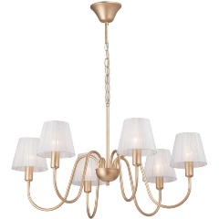 Изображение товара Потолочная люстра Vitaluce V1868-8/6 классика золотая стекло для гостиной 6 ламп