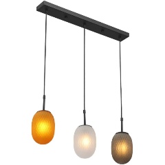 Изображение товара Потолочная люстра Vitaluce V2821/3S стиль арт-деко черный стекло металл для гостиной