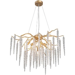 Изображение товара Потолочная люстра Vitaluce V2875-8/7S для гостиной классический стиль золотая