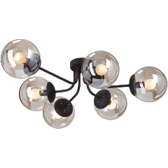 Изображение товара Потолочная люстра Vitaluce V4997-1/6PL арт-деко черная 6 ламп