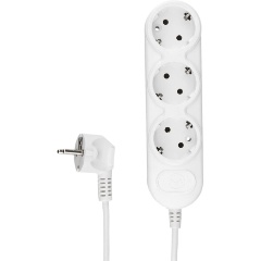 Изображение товара Удлинитель PowerCube 3м, 3 розетки, 10А (белый)