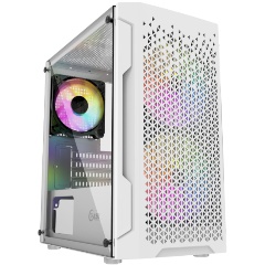 Изображение товара Корпус Powercase Mistral Micro Z3W Mesh LED, белый (CMIMZW-L3)