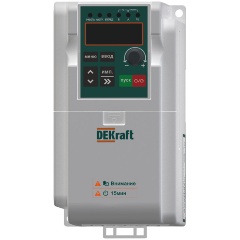 Изображение товара Преобразователь частоты DEKraft DEKV060 0.75кВт 220В 1ф, DEKV060G0R75S2