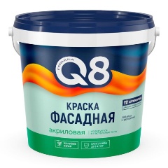 Изображение товара Фасадная краска ПРЕСТИЖ водно-дисперсионная Formula Q8, матовая, белая, 1,4 кг