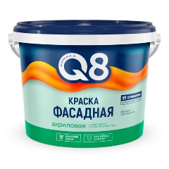 Изображение товара Фасадная краска ПРЕСТИЖ водно-дисперсионная Formula Q8, матовая, белая, 2,7 кг