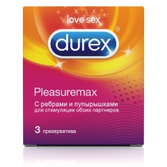 Изображение товара Презервативы Durex Pleasuremax, 3 шт.