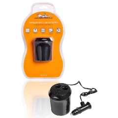 Изображение товара Прикуриватель-разветвитель Airline ASP-2U-16, в подстаканник, 2 гнезда + 2USB