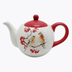 Изображение товара Чайник PRIMA COLLECTION Птицы на ветке 730 мл из доломита