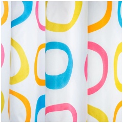 Изображение товара Шторка для ванной PRIMILA ПОЛИЭСТЕР 180х200см кольца в комплекте КРУГИ 700086 (700086СН)