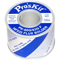Изображение товара Припой 0.6мм 0.25кг Sn60/Pb40 (HF532 флюс безотмывный RMA) Pro'sKit PK-60G06F С00040293