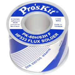 Изображение товара Припой 1.6мм 0.25кг Sn60/Pb40 (HF533 флюс безотмывный RMA) Pro'sKit PK-60H16F С00040297