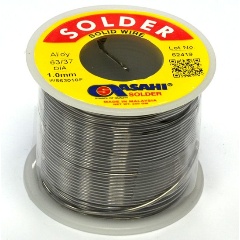 Изображение товара Припой ASAHI WS63010F, 1.0мм 0.25кг Sn63/Pb37 без флюса