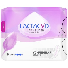 Изображение товара Прокладки гигиенические LACTACYD Ultra Super, супертонкие удлиненные, 8 шт