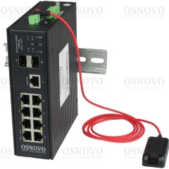 Изображение товара Промышленный управляемый (L2+) коммутатор OSNOVO SW-70802/ILS