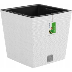 Изображение товара Кашпо PROSPERPLAST FURU SQUARE LOW 10л. белое для растений декоративных