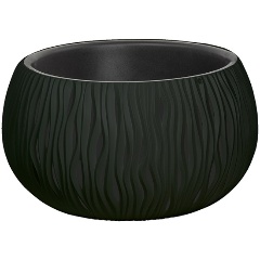 Изображение товара Кашпо для цветов Prosperplast SANDY BOWL DSK370-S433 антрацит 2 предмета 9л