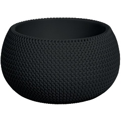 Изображение товара Кашпо для цветов Prosperplast SPLOFY BOWL DKSP370-S433 антрацит 2 предмета 9л