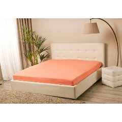 Изображение товара Простыня на резинке KUPU-KUPU VIOLETT 120x200 см трикотаж персиковый