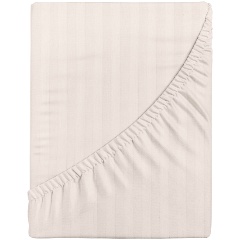 Изображение товара Простыня на резинке Verossa Страйп-премиум Antique White 140x200 см