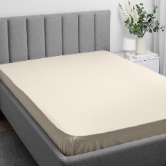 Изображение товара Простыня Волшебная Ночь Naturel перкаль 220х240 бежевый натуральный хлопок