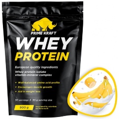 Изображение товара Протеин Prime Kraft WHEY банановый йогурт, 900 гр.