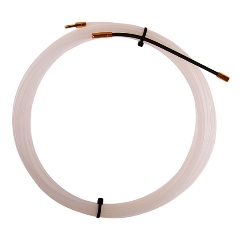 Изображение товара Протяжка кабельная REXANT (мини УЗК в бухте) 5 м, d=3 мм, нейлон, латунный наконечник, заглушка