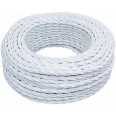 Изображение товара Провод ретро Bironi 2х1.5 матов. бел. (уп.50м) B1-424-71-50