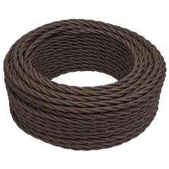 Изображение товара Провод ретро Bironi 2х1.5 матов. корич. (уп.50м) B1-424-72-50