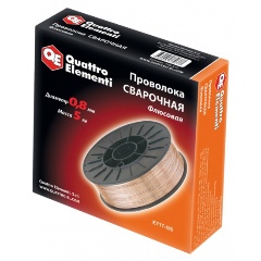 Изображение товара Проволока сварочная QUATTRO ELEMENTI флюсовая 0,8 мм, масса 5,0 кг