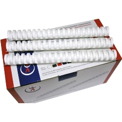 Изображение товара Пластиковые пружины для переплета 35 мм белые 50 шт