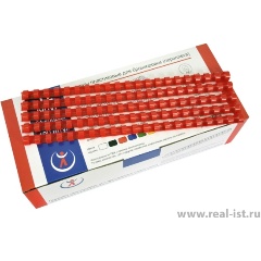 Изображение товара Пружины пластиковые для переплета РеалИСТ 6 мм красные 100 шт/уп