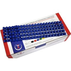 Изображение товара Пружины пластиковые для переплета РеалИСТ 6 мм синие 100 шт/уп