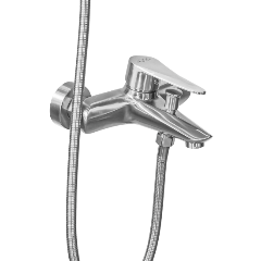 Изображение товара Смеситель для ванны с душем ПРОФСАН ПСМ-300-1 STEEL нержавеющая сталь