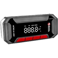Изображение товара Пусковое устройство QUATTRO ELEMENTI Nitro 24 (12В, 24000 мАч, 2000 А, Type-C, USB-A, дисплей, фонарь (919-272)