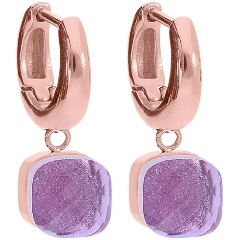 Изображение товара Стильные серьги QUDO Firenze heather из нержавеющей стали с кристаллами Swarovski