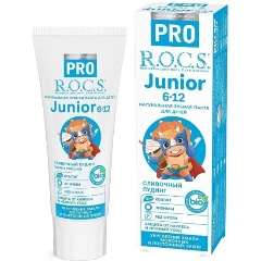 Изображение товара Детская зубная паста R.O.C.S Junior Сливочный пудинг, 74 г