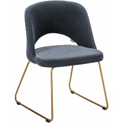 Изображение товара Обеденный стул R-HOME Lars Diag grey/Линк золото стильный и комфортный