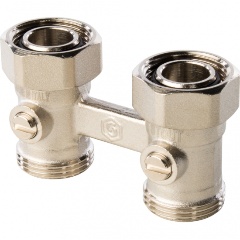 Изображение товара Узел нижнего подключения радиатора STOUT для двухтрубной системы, прямой 3/4