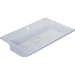 Изображение товара Раковина для ванной Uperwood Barsa 70х45 см из литьевого мрамора белая глянцевая