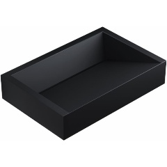 Изображение товара Раковина накладная бетонная Uperwood Mariana 60х40х12 см, прямоугольная, черная