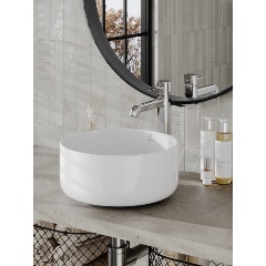 Изображение товара Раковина накладная санфарфор Orange B07-345W, белый глянец