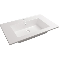 Изображение товара Раковина Paola Parma полувстраиваемая прямоугольная 75 см искусственный мрамор