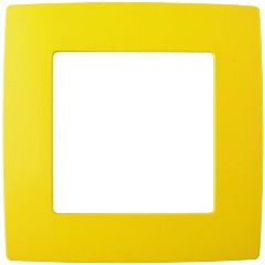 Изображение товара Рамка 1-постовая ЭРА 12 12-5001-21 пластиковая желтая для электромонтажа