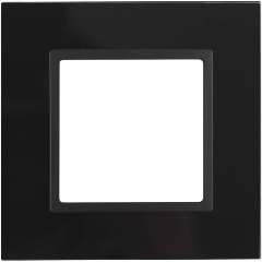 Изображение товара Рамка 1-постовая ЭРА Elegance 14-5101-05 черное стекло IP20