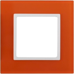 Изображение товара Рамка 1-постовая ЭРА Elegance 14-5101-22 оранжевая стекло для электросчётчика